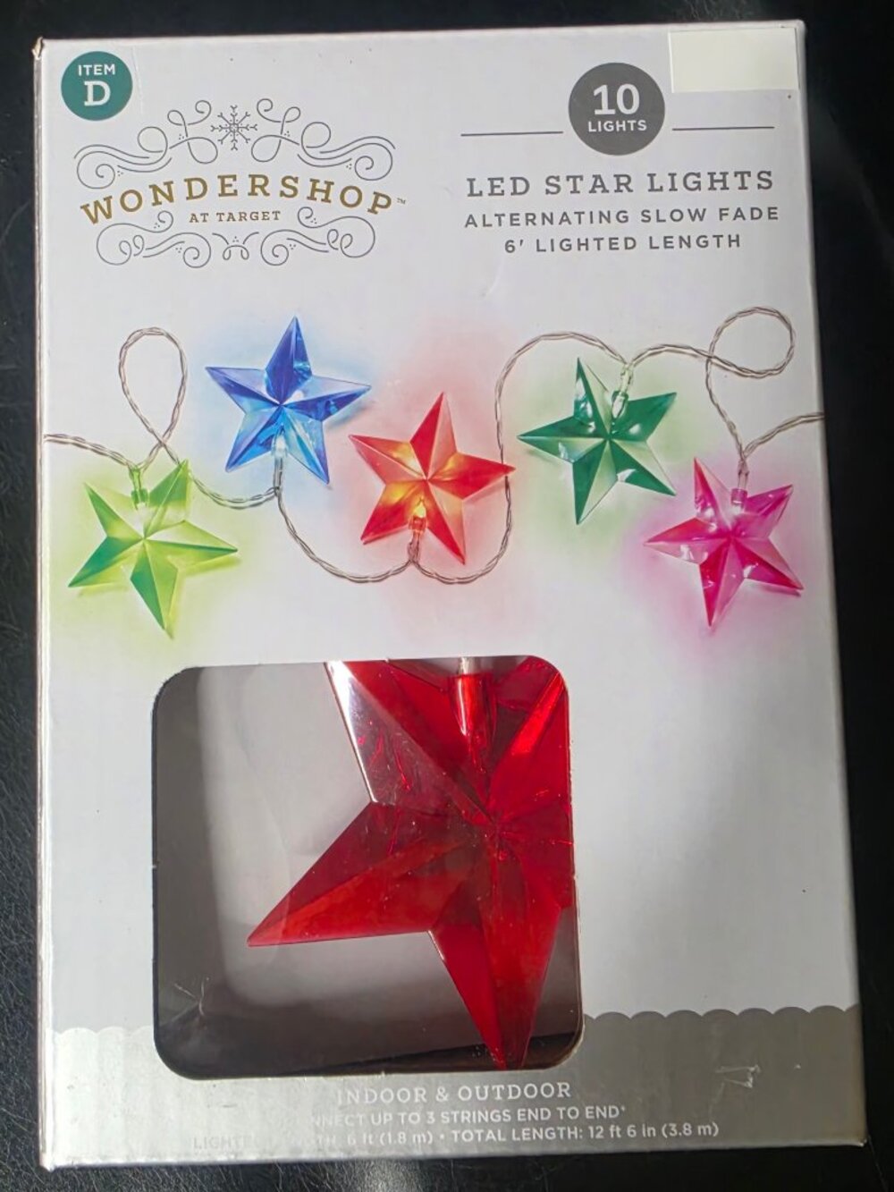 NWT Wondershop LED Star Lights – 10 Count Color Changing String Lights